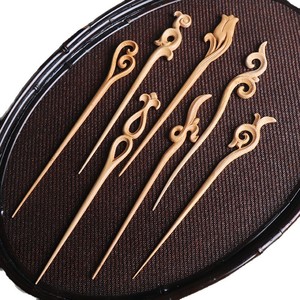 Bamboo Hair Forks Handmade Floral Design For Women Daily Use - Product Image 5