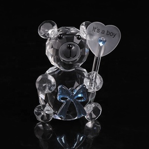 Adorabili Bomboniere in Cristallo per Baby Shower, Orsetto in Vetro '<span class=keywords><strong>È</strong></span> un Maschio' - Product Image 4