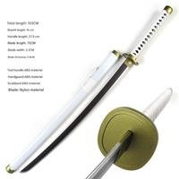 Épée en bois de bambou écologique unisexe de 104 cm pour cosplay d'anime One Piece Roronoa Zoro