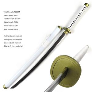 Anime One Piece Roronoa <span class=keywords><strong>Zoro</strong></span> espada Cosplay Katana 104CM espada de juguete de madera de Bambú - Product Image 4