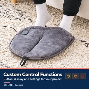 Soft Plush Electric Hand Foot Dual Use Cozy Warm Winter Home Office Travel Heated Foot Warmer <b>Slippers</b> - Product Image 3