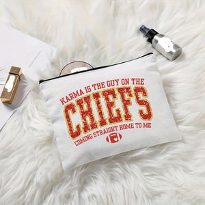 1 pc Karma Is The <span class=keywords><strong>Guy</strong></span> on The Chiefs Coming Straight Home To Me pattern Personalized Makeup Bag Travel Toilet Storage Bag - Product Image 4