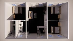 <span class=keywords><strong>Casa</strong></span> Contenedor Económica de Consolidación Rápida, <span class=keywords><strong>Casa</strong></span> Modular Prefabricada de 20 pies, Dormitorio Móvil para Campamento Minero - Product Image 3