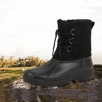 Bottes d'hiver tactiques imprimées pour adultes unisexes, en cuir microfibre chaud avec doublure en mesh, mi-mollet, pour activités extérieures