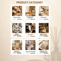 Diffuseur de parfum en verre en gros avec boîte cadeau, Pêche Blanche, Lavande, Oud, longue durée, sans flamme, écologique, pour la maison, désodorisant