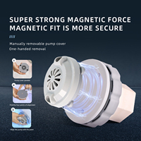 Tête de jet magnétique universelle à 4 broches pour pompe de spa de pédicure, avec impeller magnétique pour bain de pieds, couvercle de pompe gris