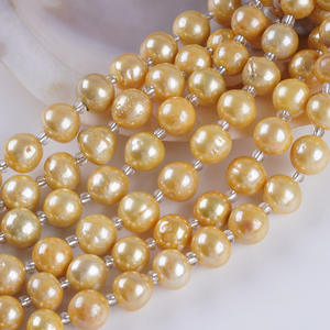 Edison Round Natural <b>Freshwater</b> <b>Pearl</b> String 18cm11-13mm Shiny Oil Plated Loose DIY Jewelry <b>Bracelet</b> Material - Product Image 2