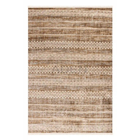 Tapis d'appoint tissé à poils ras Lapis Tribal Mink 7 mm, lavable, moderne, en polyester et coton, écologique, adapté aux animaux domestiques, anti-bactérien et anti-taches