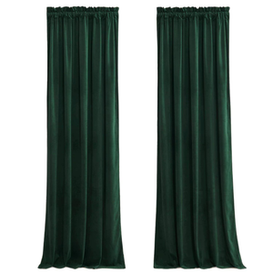 XinLan Koyu Yeşil Kadife Karartma Perdeleri Isı Yalıtımlı Gürültü Azaltıcı Modern Stil Özelleştirilebilir Pencere Perdeleri Oturma Odası İçin - Product Image 6