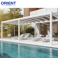 Pergola en aluminium Orient - Durable, imperméable, résistante au vent, écologique, avec revêtement en poudre pour la cour, le jardin, la terrasse et le balcon