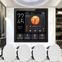TL-86X Pemutar Musik Latar Dua Zona Memutar Lagu Berbeda di Setiap Ruangan Dengan 4 Speaker Plafon Bluetooth FM AUX dan SD