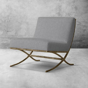 Toptan fiyat Modern döner sandalye x-baz terlik sandalye Metal çerçeve salon sandalye oturma odası otel yatak odası daire için - Product Image 5