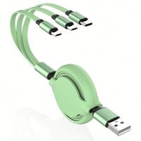 Câble USB portable de haute qualité de 1,2 mètre, mini 3 en 1, multifonctionnel, pour la charge de téléphones mobiles
