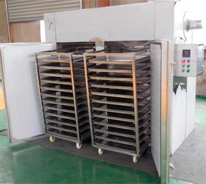 Four de séchage à circulation d'air chaud à faible consommation d'énergie, en acier inoxydable, à <span class=keywords><strong>trois</strong></span> portes et 144 plateaux, pour la transformation des chips de <span class=keywords><strong>pommes</strong></span> de terre et des <span class=keywords><strong>pommes</strong></span> séchées - Product Image 5