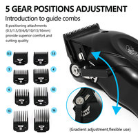 IPRO 8800RPM Máquina de Peluquería para Barberos con Cuchilla DLC Peine Magnético y Batería de 4500mAh