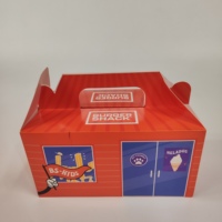 Boîte en papier personnalisée, portable, écologique et jetable pour poulet frit, hamburgers, frites, poisson, chips et autres snacks.