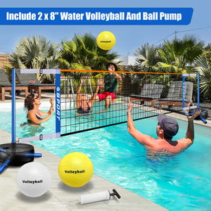<span class=keywords><strong>Set</strong></span> di Rete da <span class=keywords><strong>Pallavolo</strong></span> Acquatica Regolabile e Portatile 15-25ft con Base a Treppiede e Sacca d'Acqua per Piscina e Spiaggia - Product Image 1