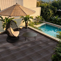 Dalles de terrasse en WPC modernes toutes saisons, antidérapantes et résistantes aux fissures, pour patio, cour, jardin, balcon