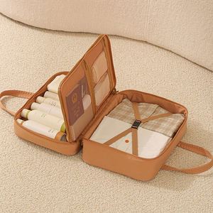 Nouvel ensemble de trousses de toilette de voyage de luxe 2025, écologiques, grand format, avec fermeture éclair, portables, brodées et imprimées, pour la vente en gros - Product Image 6