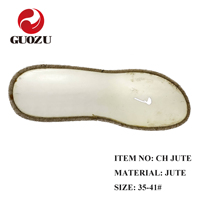 Fabrication à la main d'epadrilles semelles extérieures en jute semelle compensée en PU talon haut pour la fabrication de chaussures OEM
