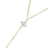 Feiner Schmuck Trendiges Schickes Design Einzigartiger 925 Sterling Silber Vierblättriger Blumenring mit Zirkon-Einlage Handketten-Armband für Mädchen