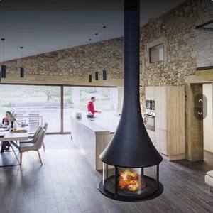 Cheminées autoportantes à atomisation pour salon OEM/ODM, 1200 mm, cheminée suspendue avec table de 1300/1500 mm - Product Image 6