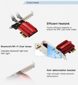 Dual Band อะแดปเตอร์ไร้สาย PCIe BT5.2 <span class=keywords><strong>AX200</strong></span> <span class=keywords><strong>WiFi6</strong></span> AX3000สำหรับพีซีเดสก์ท็อปอะแดปเตอร์เครือข่าย PCIe ไร้สาย - Product Image 6