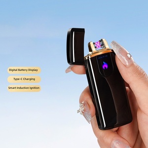 Encendedor Dericsson Nuevo Ultrafino Resistente al Viento con Doble Arco, Encendedor de Cigarrillos Recargable USB con Inducción Inteligente, Logotipo Personalizado - Product Image 2