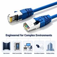 Cable de Conexión Blindado CAT7 S/FTP 26AWG de Fábrica Confiable, Cable RJ45 de Alta Velocidad con Cubierta de PVC Certificada CE/RoHS para Punto de Venta en Almacenes