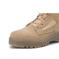 Bottes de désert pour hommes en gros, imperméables, en cuir véritable, tactiques, à embout d'acier, à lacets, respirantes, antidérapantes, recyclables