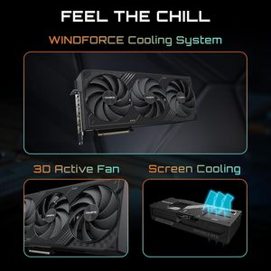 New GIGABYTE GEFORCE RTX 5090 WINDFORCE oC 32GB DDR 512-bit gddr7 PCI Express 4.0 Máy Trạm GPU dp/Video Card - Product Image 6