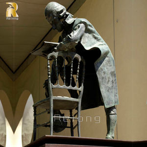 Músico clásico paisaje estatua de bronce Mozart escultura en venta - Product Image 1