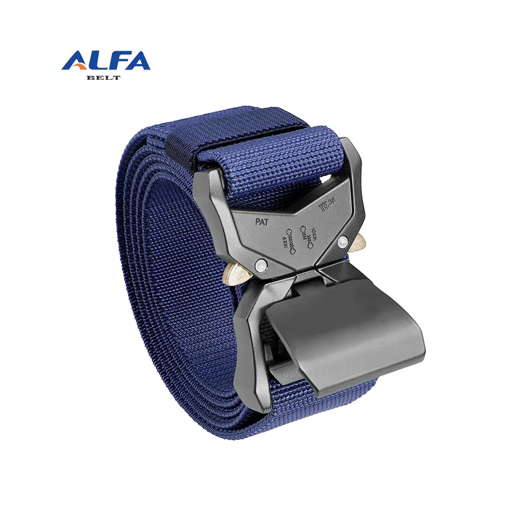 Alfa – ceinture tactique autorisée, gréeur de randonnée militaire, 1.5 pouces, ceinture de travail Web en Nylon avec boucle à dégagement rapide robuste
