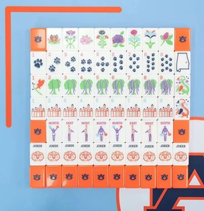 Tuiles de Mahjong <span class=keywords><strong>en</strong></span> acrylique Auburn American 160, série Auburn University, expédition fin août - Product Image 1