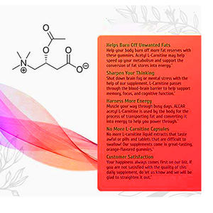 Gummies de nutrition sportive à <span class=keywords><strong>l</strong></span>'acétyl-<span class=keywords><strong>L</strong></span>-carnitine pour stimuler le métabolisme, favoriser la combustion <span class=keywords><strong>des</strong></span> graisses, gummies énergétiques avec <span class=keywords><strong>L</strong></span>-carnitine - Product Image 2