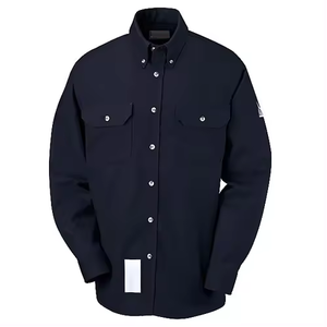 ملمس ناعم زر أمان أمامي قميص عمل Frc سلامة ملابس شاملة - Product Image 4