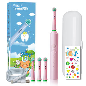 מברשת שיניים חשמלית חכמה סוניק דגם קרטון לתינוקות, זיפים בינוניים, ראש עגול, ניידת, לילדים - Product Image 3