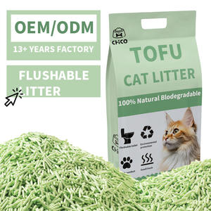 ODM/OEM de fábrica Natural no tóxico 2,0mm Biodegradable Maíz Flushable Clumping Ball Ecológico Té verde Tofu <span class=keywords><strong>Arena</strong></span> para gatos - Product Image 1