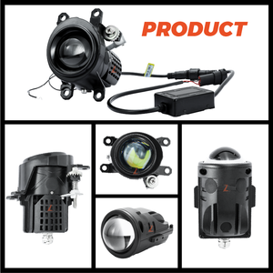 Feux antibrouillard de 2 pouces Bi Led Tricolore Jaune Blanc <span class=keywords><strong>Combo</strong></span> Couleurs Lentille de projecteur Avec 120W 33000Lm Feux antibrouillard LED - Product Image 4