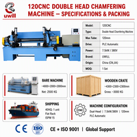 Machine à chanfreiner à double extrémité de haute précision Servo 120 avec engrenage de chargement/déchargement automatique |   Machine à débavurer les extrémités de tubes en acier