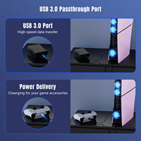 Meilleure vente P5 Slim Silent Cooling Fan Smart Auto On/Off 3 réglages de vitesse pour une expérience de jeu plus fluide Plastique durable