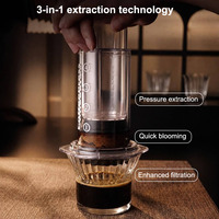 Cafetière à piston portable d'extérieur, bouilloire à pression manuelle, cafetière pour le camping et les voyages