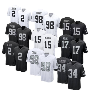 Maglia da Football Americano da Uomo 2026 Ricamata Las Vegas - Vendita all'Ingrosso # 15 Mendoza # 2 Jeanty # 98 Crosby # 17 Adams # 34 Jackson Disponibili in Magazzino - Product Image 1