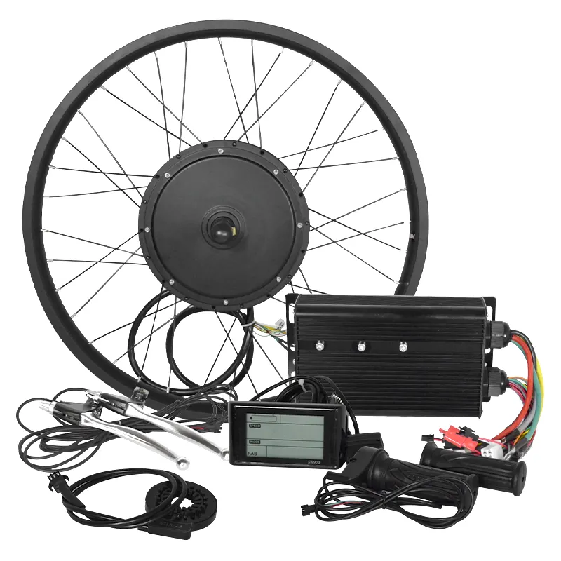 Kit de conversão ebike de bicicleta elétrica, 26 polegadas, 3000w e 48v, hub de bicicleta elétrica, kit de conversão de motor com pas