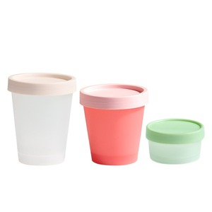 Custom 10 g 2 oz 4 oz 8 oz Plastic Ice Cream Frosted Body Lotion Cosmetic Cream Jar for Cosmetic Container with Lids