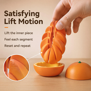 3D-Printed Citrus Fruit Fidget Toy Chained Fake Orange Fruit Stress Twist Ball <b>Creative</b> Office Desk Decoration <b>Gift</b> for Adult - Product Image 4
