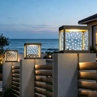 Lampu Taman Pilar IP65 Aluminium Kaca 3000K 8W LED Dapat Diredupkan Listrik 50000 Jam Villa Jalan Teras Trotoar Jalur