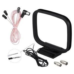 Excellent AM loop antenna and FM Dipole 2 Pin Bare Wire Antenna For ndoor Radio Bluetooth Home Receiver