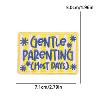 Patchs brodés personnalisés avec slogan amusant « Mom Life », patchs thermocollants, appliques de lettres rayées colorées pour vêtements, décoration DIY