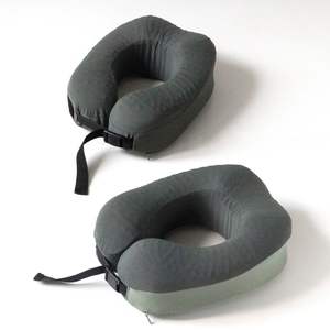 Almohada de <span class=keywords><strong>Viaje</strong></span> de Espuma Viscoelástica de Lujo, Elegante, Gris, Suave y Transpirable, para un Descanso Confortable en Vuelos Largos, Viajes por Carretera y Viajes - Product Image 3